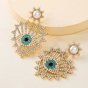 Evil Eyes Protection Crystal Lucky Earrings